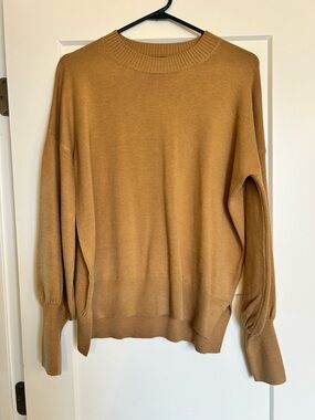 French Connection Crewneck Sweater in Camel Brown